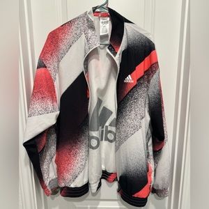 Adidas XL Windbreaker with zipper- barely worn!